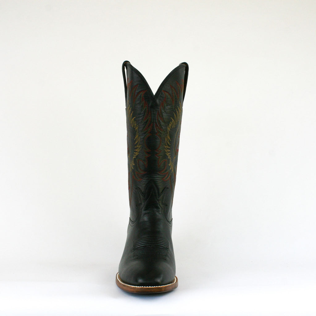 Russell cowboy boots front view with white background