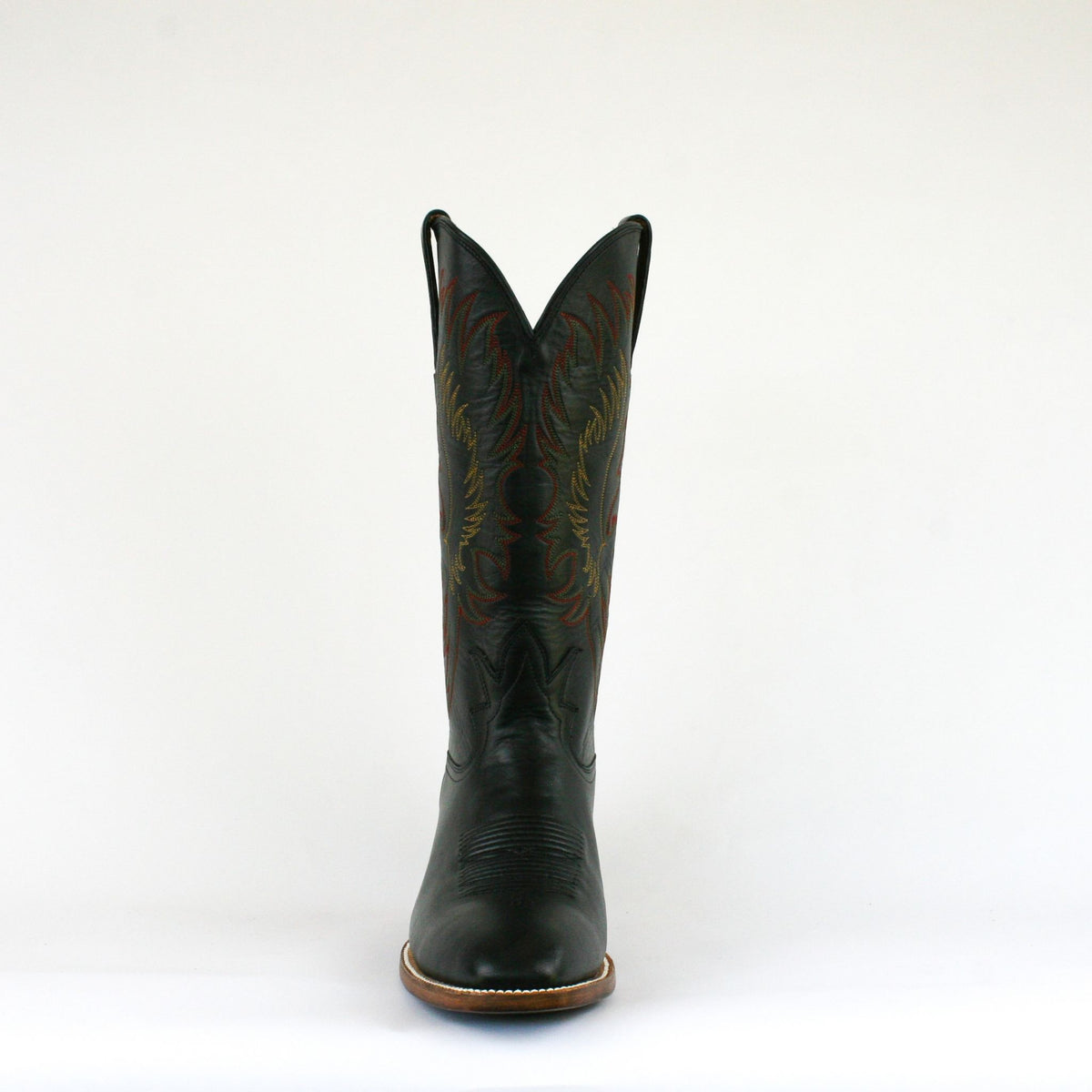 Russell cowboy boots front view with white background